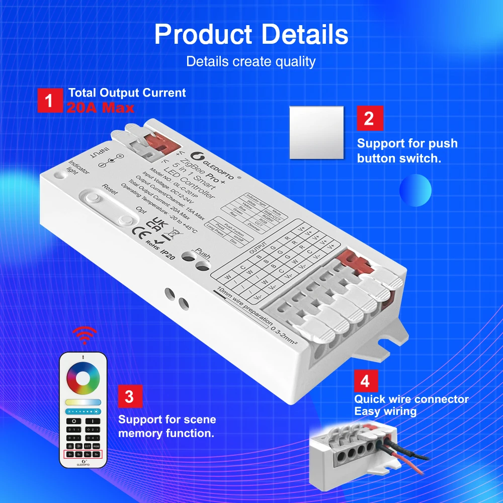 GLEDOPTO ZigBee 3.0 Pro+ 3 in  - Zigbee Coordinator Stick review and price